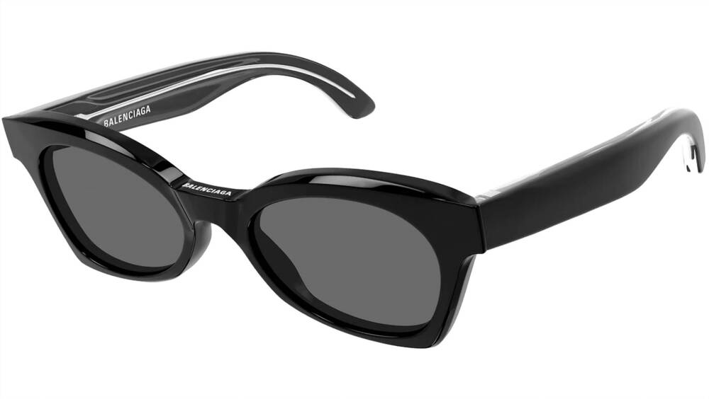 NEW BALENCIAGA women's rectangular sunglasses in black